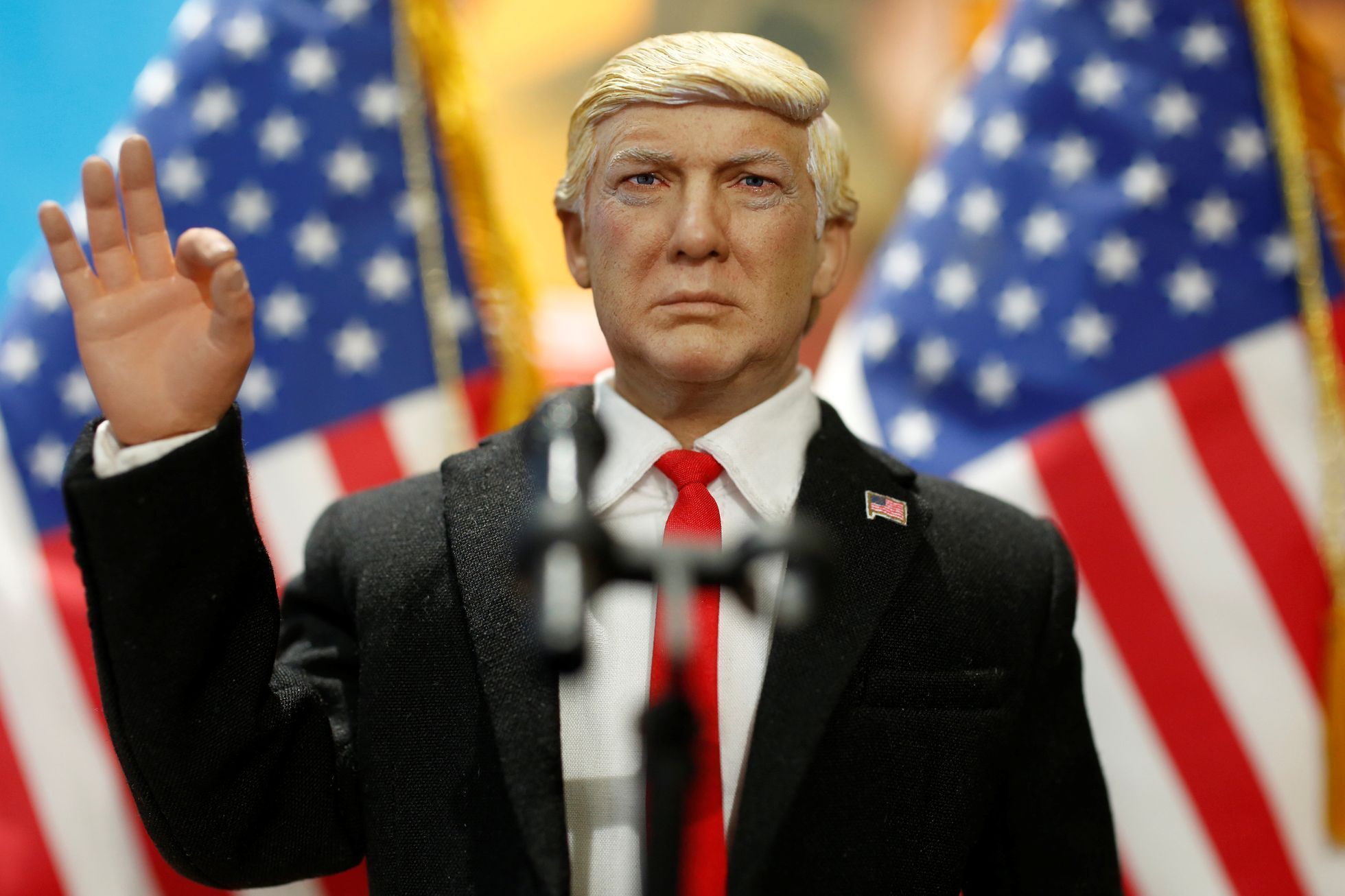 Donald Trump figurka Hong Kong