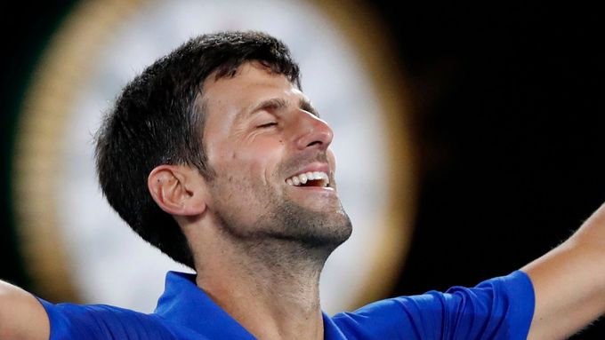 Novak Djokovič ve finále Australian Open 2019.
