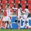 Slávistická radost v zápase Evropské ligy Slavia - Nice