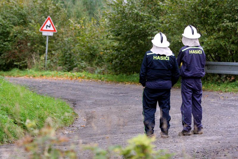 Cvičení hasičů - likvidace chovu krav