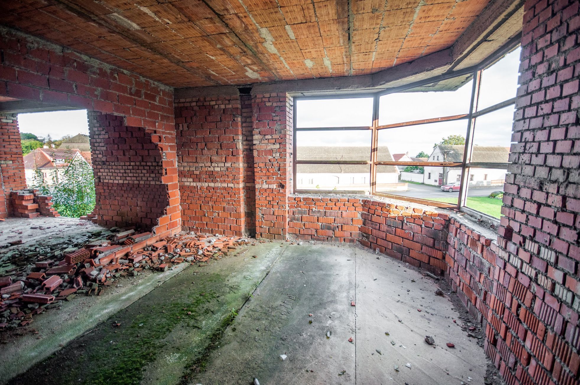 Miličín - nedokončená stavba