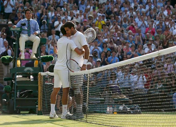 Djokovič vs. Del Potro, semifinále Wimbledonu 2013.