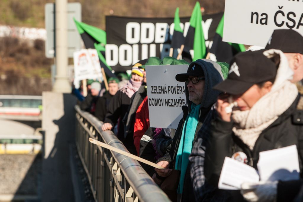 Demonstrace za prolomení těžebních limitů