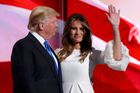 Melania Trumpová se svým manželem na sjezdu republikánů v Clevelandu.
