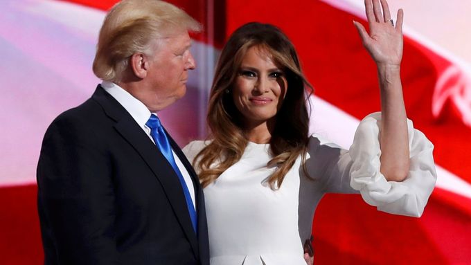 Melania Trumpová se svým manželem Donaldem Trumpem.