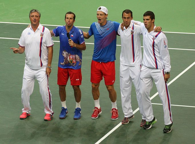 Tenis, DC, Česko - Argentina: čtyřhra - česká radost