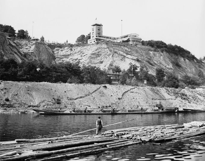 Barrandovské terasy - historické foto neznámo kdy před r. 1948