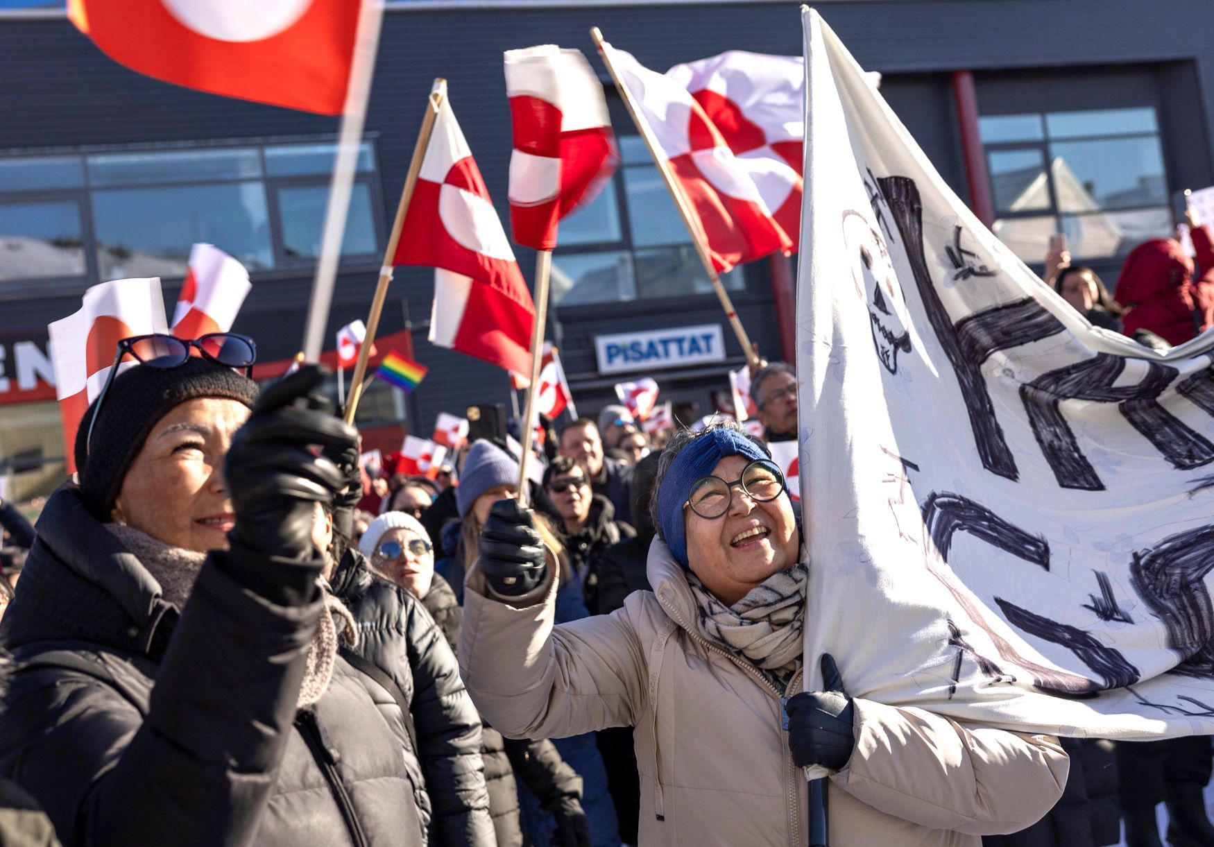 Grónsko, protest, USA, NATO