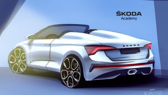 Škoda Scala s karoserií spider.