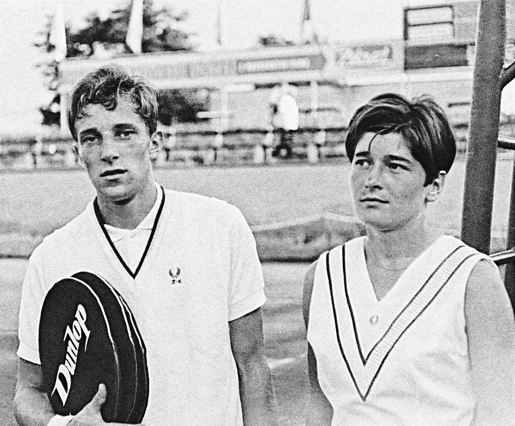 Jan Kodeš, 1967, se sestrou Vlastou