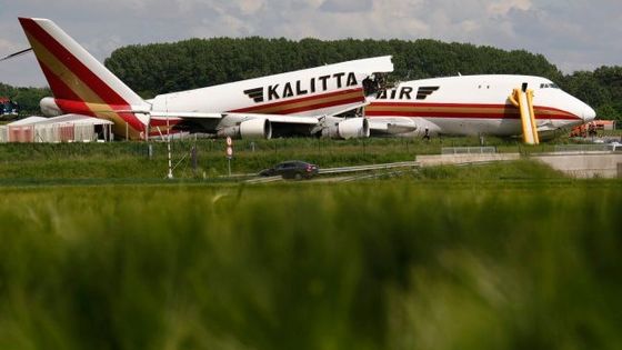 Obrazem: Nehoda na bruselském letišti, letadlo zlomené na dvě části