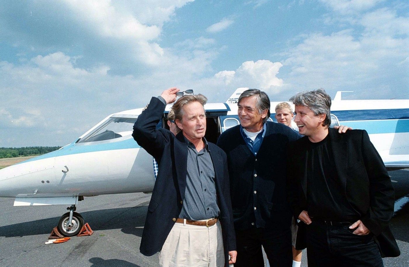 Michael Douglas, Jiří Bartoška, Rudolf Biermann, 1998