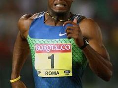 Jamajský sprinter Asafa Powell v závodě Zlaté ligy v Římě při běhu na 100 m.
