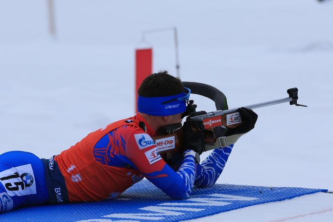 Biatlonový závodník v Hochfilzenu, Rakousko