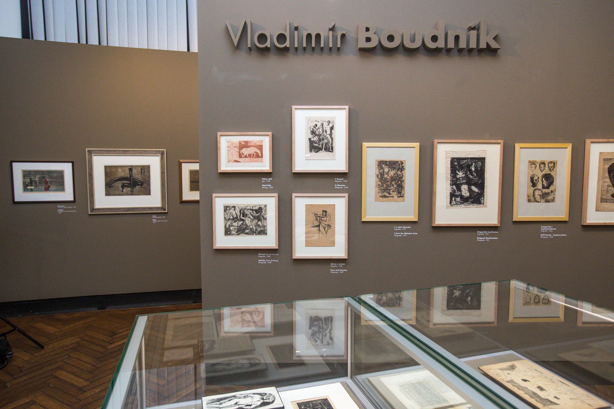 Zahájení výstavy malíře Vladimíra Boudníka, galerie, Praha