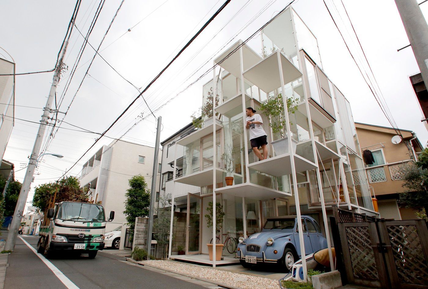 skleněný dům, stavba, architektura