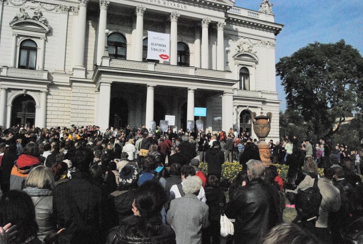 Protesty proti rušení opery v Brně