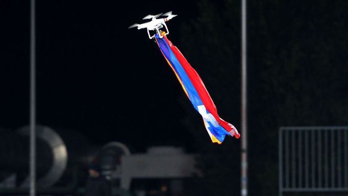 Soccer Football - Europa League - Group A - F91 Dudelange v Qarabag - Stade Josy Barthel, Luxembourg City, Luxembourg - October 3, 2019  General view as a drone flies ove