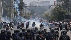 Protest against corruption and government's decision to block several social media platforms, in Kathmandu