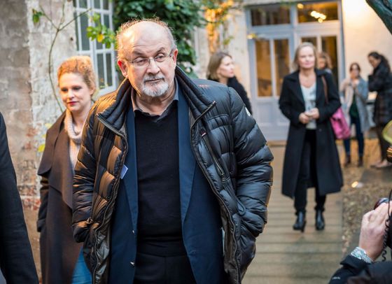 Salman Rushdie v německém Lübecku, 2017.