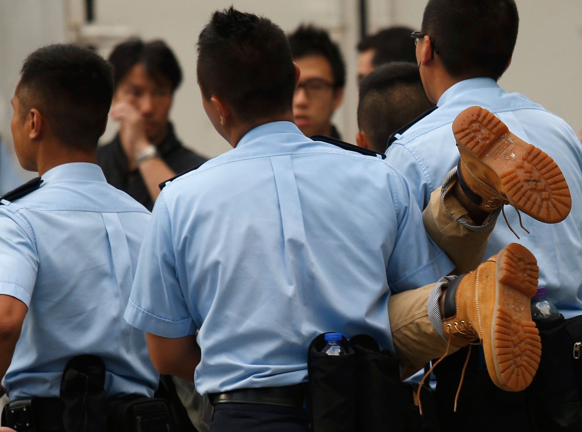Hongkong - Čína - demonstrace - zatýkání