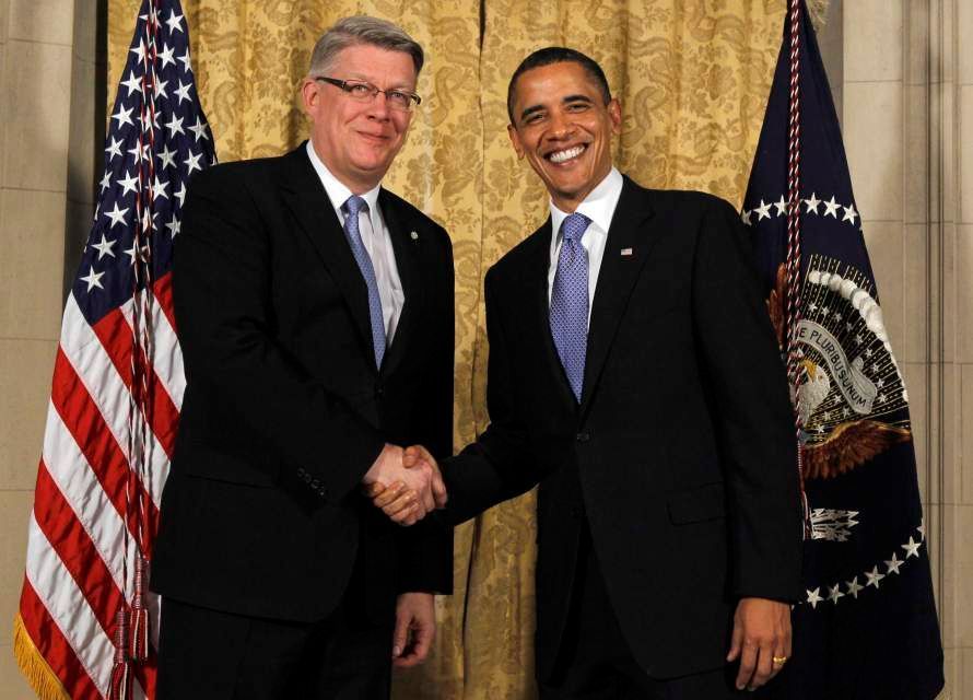 Barack Obama opět v Praze