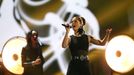 Singer Ann Sophie representing Germany performs during a dress rehearsal for the upcoming 60th annual Eurovision Song Contest In Vienna