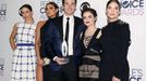 The cast of &quot;Pretty Little Liars&quot; poses backstage with their award during the People's Choice Awards 2016 in Los Angeles