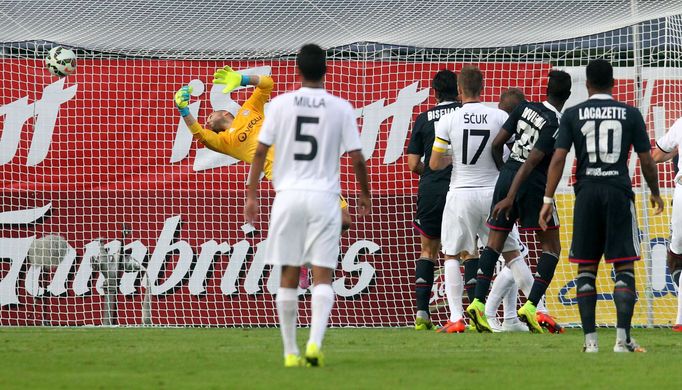 Fotbal, EL, Mladá Boleslav-Lyon: Lyon dostává gól