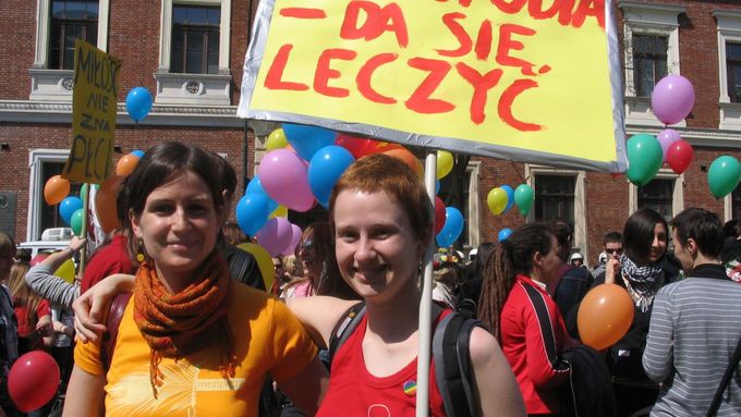 Homophobia is curable, informed a banner displayed during a queer parade in Poland.
