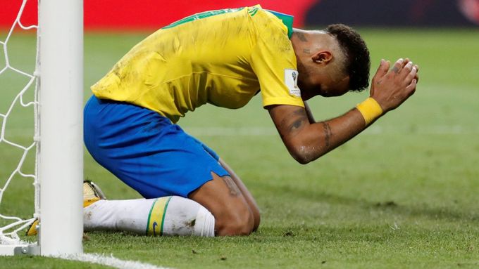 Neymar v dresu brazilské reprezentace.