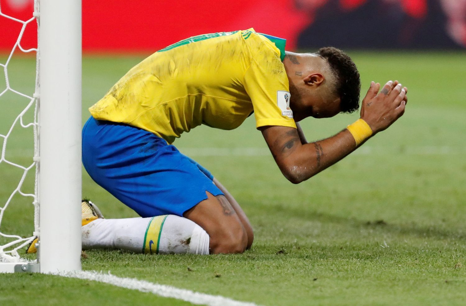 Neymar po zápase Brazílie - Belgie na MS 2018
