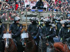 Thousands of Czechs took to the streets of Prague in November to oppose the neo-Nazi march.