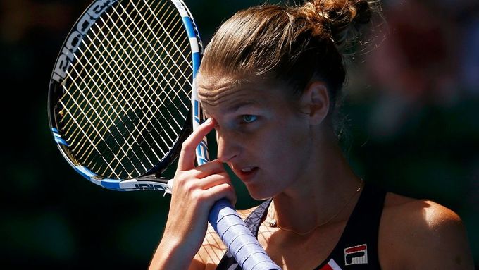Karolína Plíšková ve čtvrtfinále Australian Open.