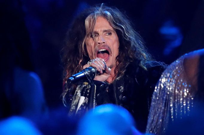 Steven Tyler na koncertu Aerosmith v roce 2020.