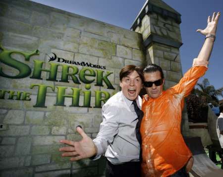 Shrek: Mike Myers a Antonio Banderas na premiéře Shreka Třetího