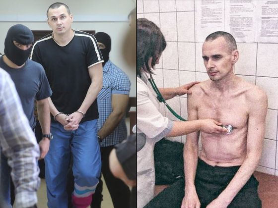 Oleg Sencov během věznění a hladovky.