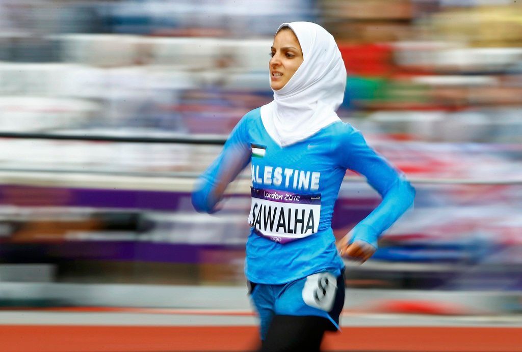 Palestinka Woroud Sawalhaová, rozběhy na 800 metrů, olympiáda Londýn 2012