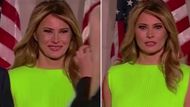 Na pódium přichází Ivanka Trumpová a Melanii se náhle zcela změní výraz ve tváři. Rozzářený výraz v obličeji se jí ve vteřině změní na spíše nevraživý pohled. Záběr z nominačního sjezdu Republikánské strany v zahradě Bílého domu se stal okamžitě virálním. Jen během následující noci ho na Twitteru vidělo více než pět milionů lidí.