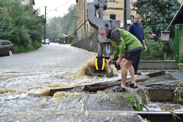 Záplavy Děčín.