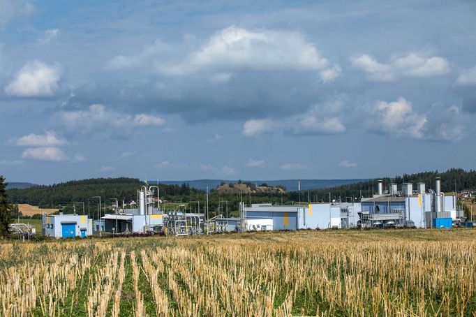 Zásobník zemního plynu společnosti RWE Gas Storage v Hájích u Příbrami