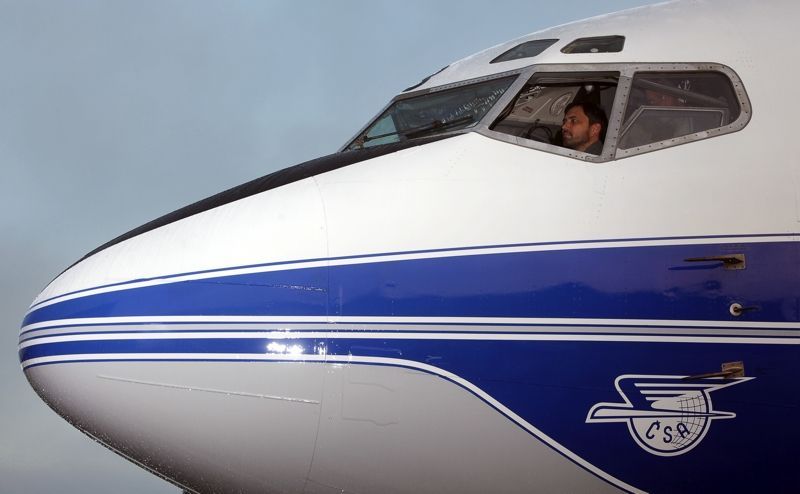Boeing v retro kabátě