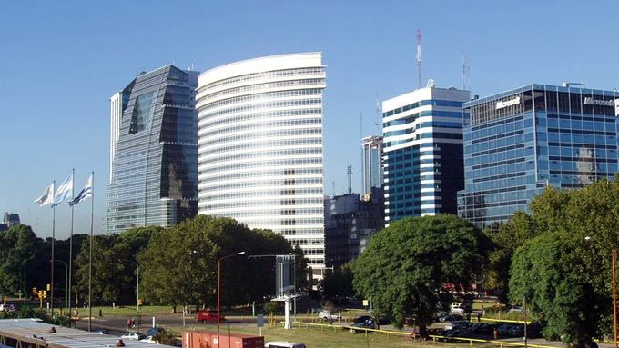 Finanční centrum v Buenos Aires.