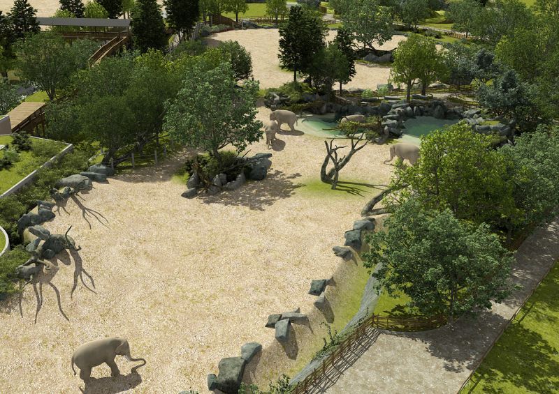 Nový výběh pro slony a hrochy v pražské zoo