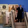 Donald Trump, Melania Trump, letadlo, Řím