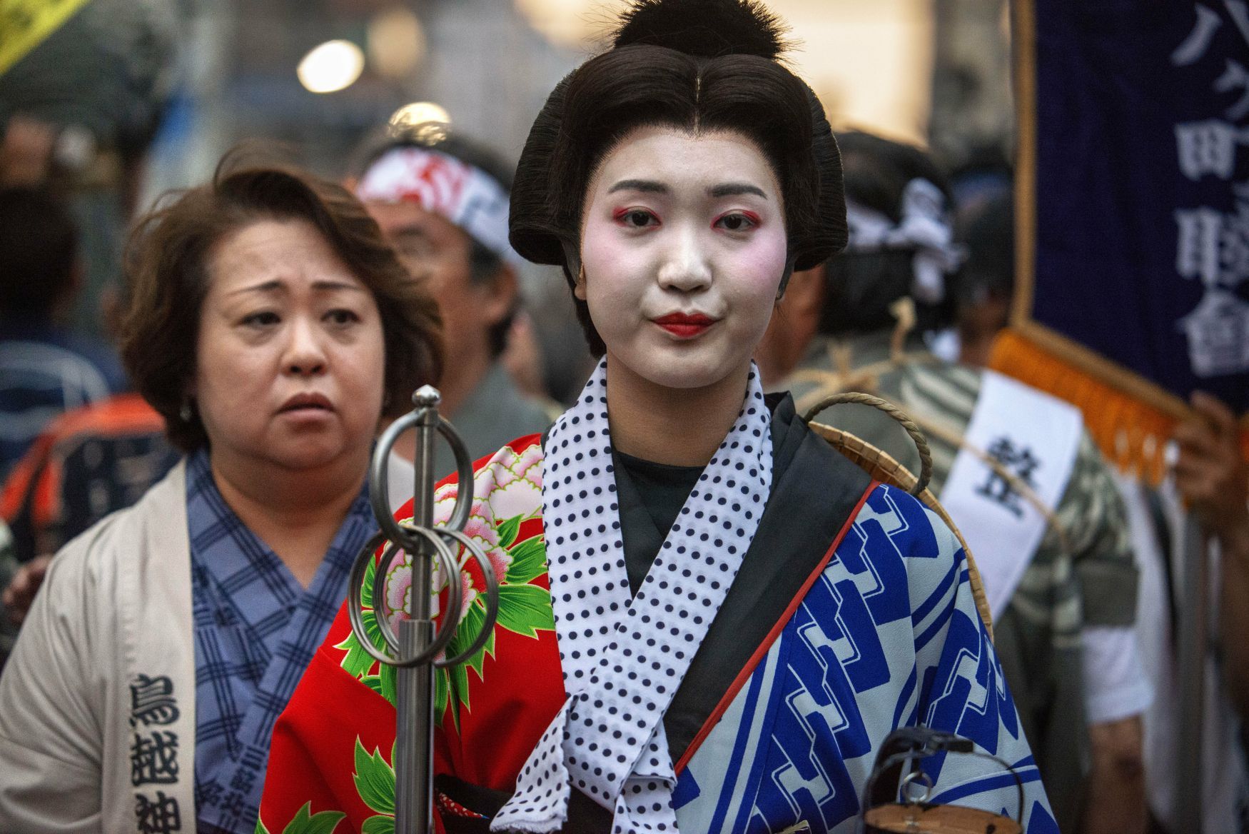Japonsko, žena, kimono, 2020