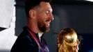 Soccer Football - Argentina team arrives to Buenos Aires after winning the World Cup  - Buenos Aires, Argentina - December 20, 2022 Argentina's Lionel Messi with the trop