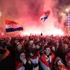 Chorvatští fanoušci v Záhřebu sledují zápas o 3. místo na MS 2022 Chorvatsko - Maroko