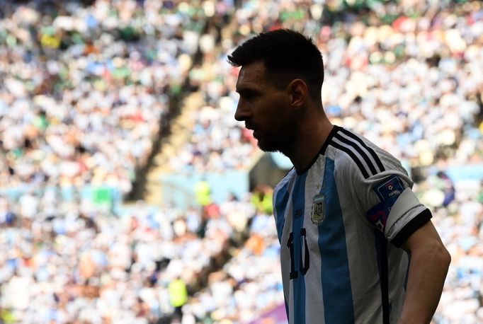 Lionel Messi v zápase Argentina - Saúdská Arábie na MS 2022