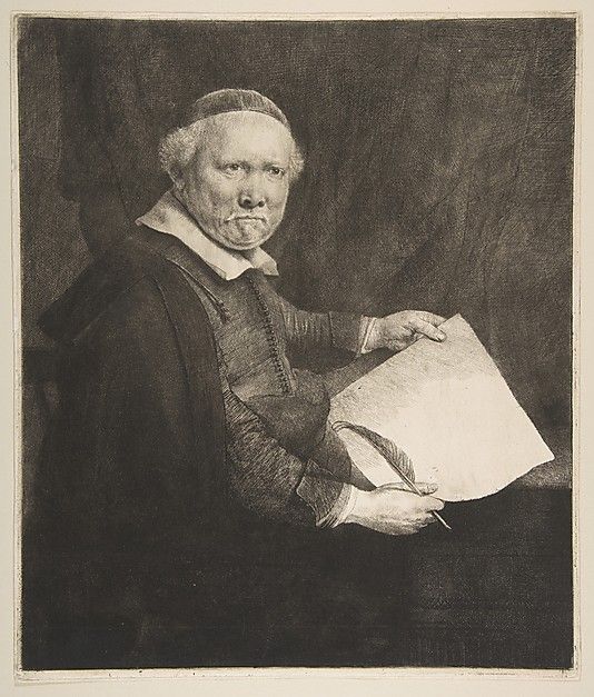 Rembrandt - Lieven Willemsz, van Coppenol, Writing-Master'
